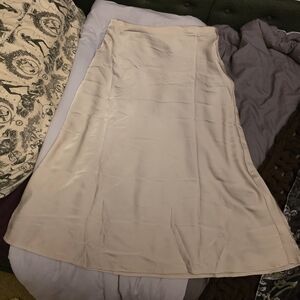 Women’s Satin Maxi Skirt - Cream